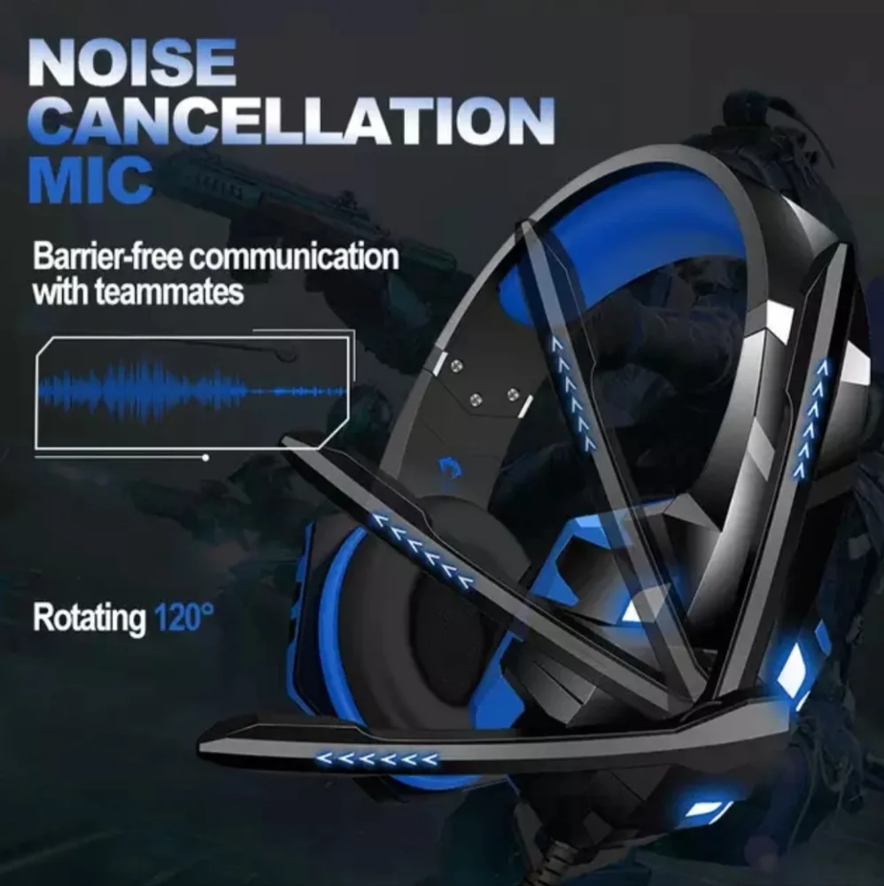 G9000 Max Gaming Headset 7.1 Bass Surround With Noise Cancellation Microphone